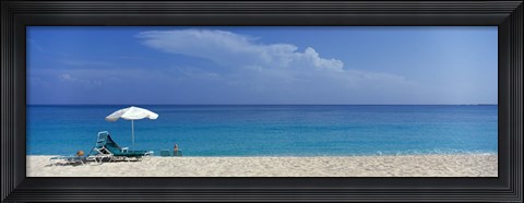Framed Beach Scene, Nassau, Bahamas Print