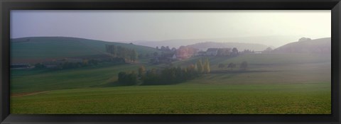 Framed Misty Rural Scene, Near Neuhaus, Black Forest (Schwarzwald), Germany Print