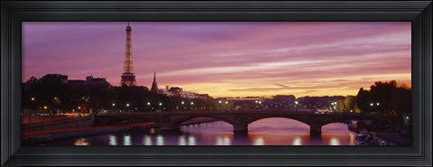 Framed Bridge with the Eiffel Tower in the background, Pont Alexandre III, Seine River, Paris, Ile-de-France, France Print