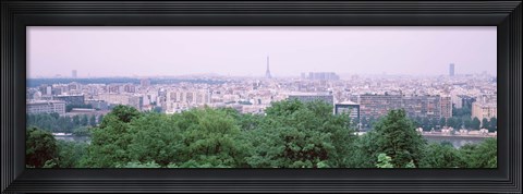 Framed High angle view of a city, Saint-Cloud, Paris, France Print