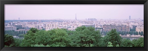 Framed High angle view of a city, Saint-Cloud, Paris, France Print