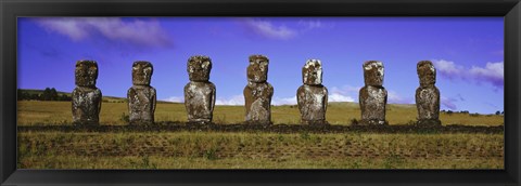 Framed Moai Easter Island Chile Print