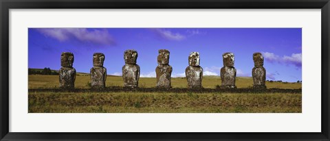 Framed Moai Easter Island Chile Print