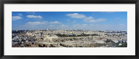 Framed Ariel View Of The Western Wall, Jerusalem, Israel Print