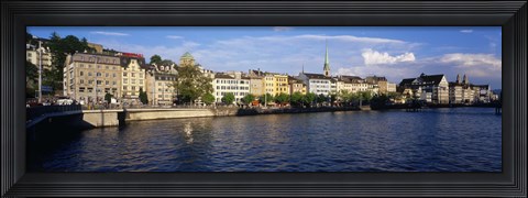 Framed Switzerland, Zurich, Limmat River Print
