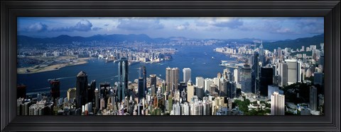 Framed Hong Kong with Cloudy Sky, China Print