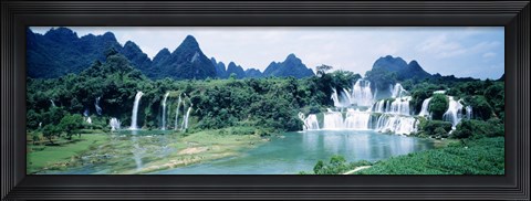 Framed Detian Waterfall, Guangxi Province, China Print