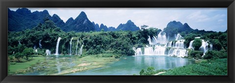 Framed Detian Waterfall, Guangxi Province, China Print