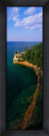 Framed Pictured Rocks National Lake Shore Lake Superior Upper Peninsula MI USA Print