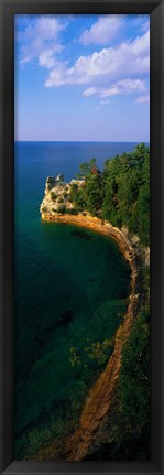 Framed Pictured Rocks National Lake Shore Lake Superior Upper Peninsula MI USA Print