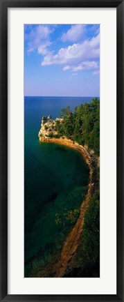 Framed Pictured Rocks National Lake Shore Lake Superior Upper Peninsula MI USA Print