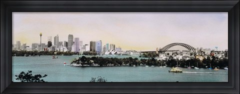Framed Sydney Harbor, New South Wales, United Kingdom, Australia Print