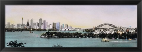 Framed Sydney Harbor, New South Wales, United Kingdom, Australia Print