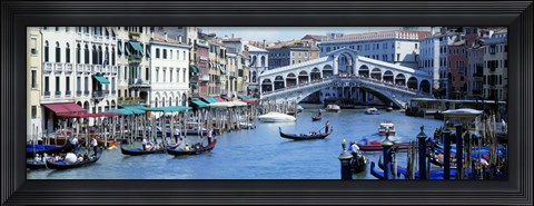 Framed Rialto Bridge &amp; Grand Canal Venice Italy Print
