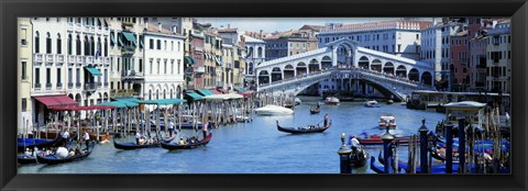 Framed Rialto Bridge &amp; Grand Canal Venice Italy Print