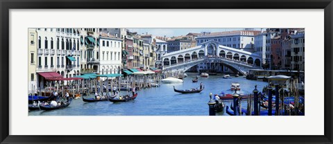 Framed Rialto Bridge &amp; Grand Canal Venice Italy Print
