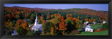 Framed Autumn, Waits River, Vermont, USA Print