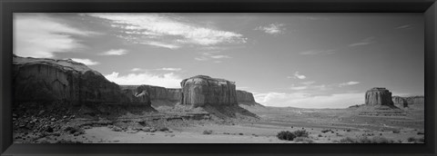 Framed Rock formations on the landscape, Monument Valley, Arizona, USA Print