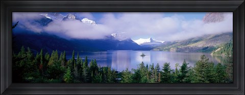 Framed St Mary Lake, Glacier National Park, Montana, USA Print