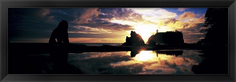 Framed Sea Stacks Rialto Beach Olympic National Park WA USA Print