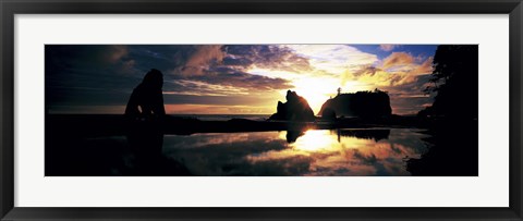 Framed Sea Stacks Rialto Beach Olympic National Park WA USA Print