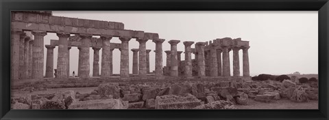 Framed Acropolis Selinunte Archeological Park, Italy Print