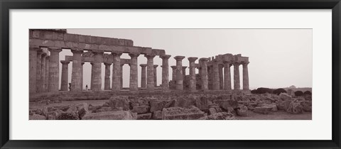 Framed Acropolis Selinunte Archeological Park, Italy Print