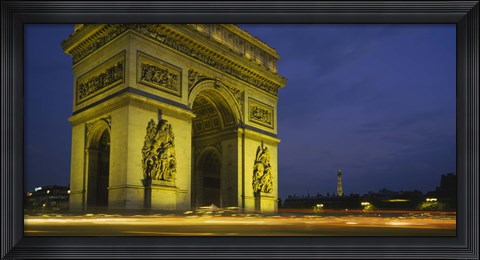 Framed Low angle view of a monument, Arc De Triomphe, Paris, France Print