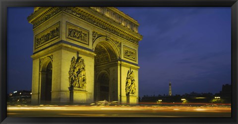 Framed Low angle view of a monument, Arc De Triomphe, Paris, France Print