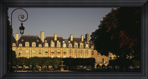 Framed Facade of a building, Place des Vosges, Paris, France Print