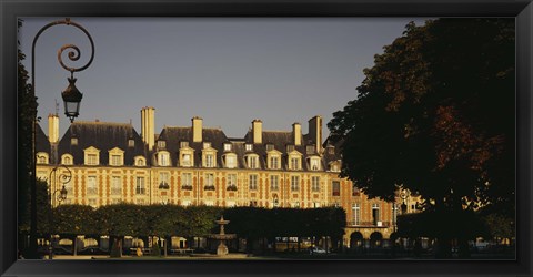 Framed Facade of a building, Place des Vosges, Paris, France Print