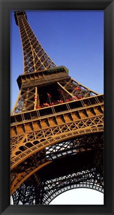 Framed Low angle view of a tower, Eiffel Tower, Paris, Ile-de-France, France Print