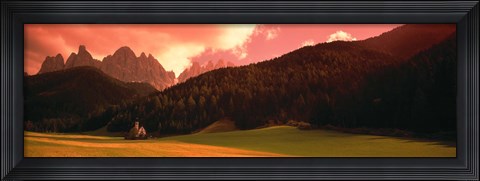 Framed Small Church Dolomite Region Italy Print