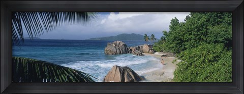 Framed Indian Ocean La Digue Island Seychelles Print