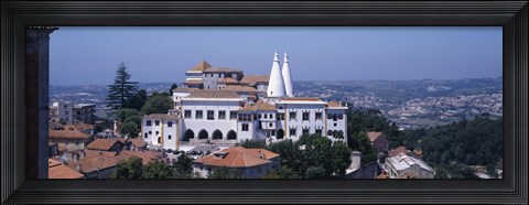 Framed Palace in a city, Palacio Nacional De Sintra, Sintra, Lisbon, Portugal Print