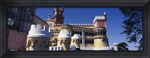 Framed Palace in a city, Palacio Nacional Da Pena, Sintra, Lisbon, Portugal Print