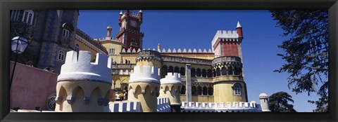 Framed Palace in a city, Palacio Nacional Da Pena, Sintra, Lisbon, Portugal Print