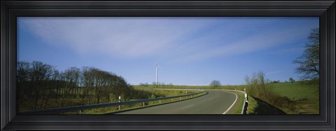 Framed Empty road passing through a landscape, Freisen, Germany Print