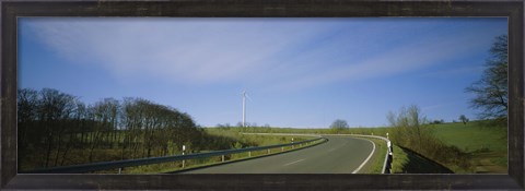 Framed Empty road passing through a landscape, Freisen, Germany Print