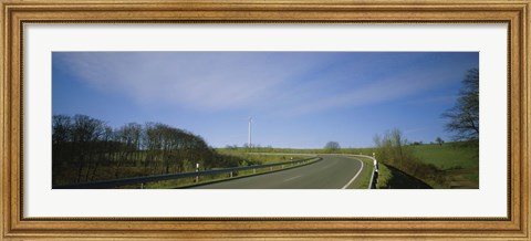 Framed Empty road passing through a landscape, Freisen, Germany Print