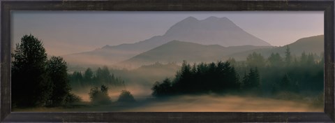 Framed Sunrise, Mount Rainier Mount Rainier National Park, Washington State, USA Print