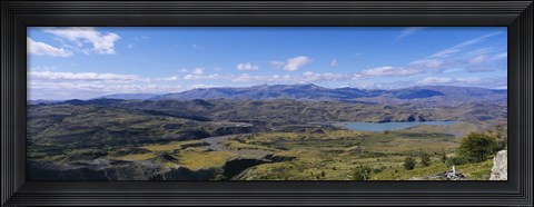 Framed Clouds over a mountain range, Torres Del Paine National Park, Patagonia, Chile Print