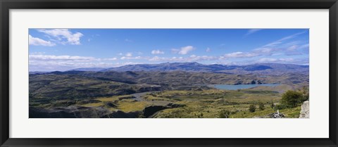 Framed Clouds over a mountain range, Torres Del Paine National Park, Patagonia, Chile Print