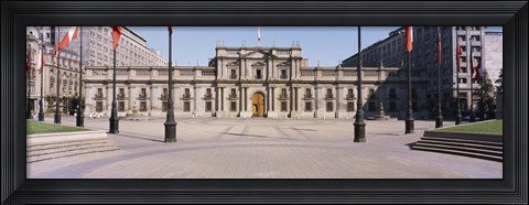 Framed Facade of a palace, Plaza De La Moneda, Santiago, Chile Print