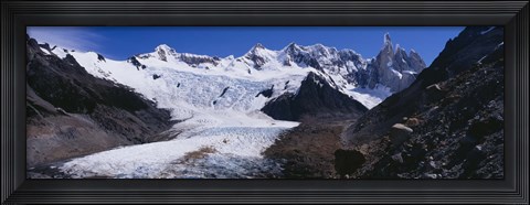 Framed Glacier on a mountain range, Argentine Glaciers National Park, Patagonia, Argentina Print