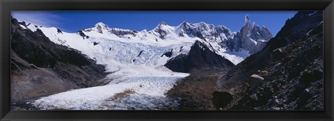 Framed Glacier on a mountain range, Argentine Glaciers National Park, Patagonia, Argentina Print