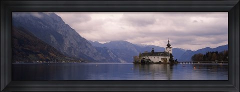 Framed Fort on an island in a lake, Schloss Ort, Traunsee, Gmunden, Upper Austria, Austria Print