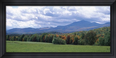 Framed Clouds over a grassland, Mt Mansfield, Vermont, USA Print
