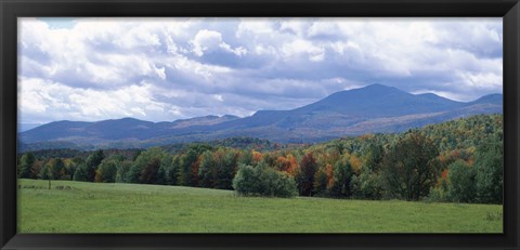 Framed Clouds over a grassland, Mt Mansfield, Vermont, USA Print