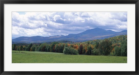 Framed Clouds over a grassland, Mt Mansfield, Vermont, USA Print